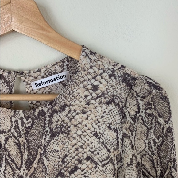 Reformation Gracie Python dress Snakeskin Print Dress - Picture 9 of 10